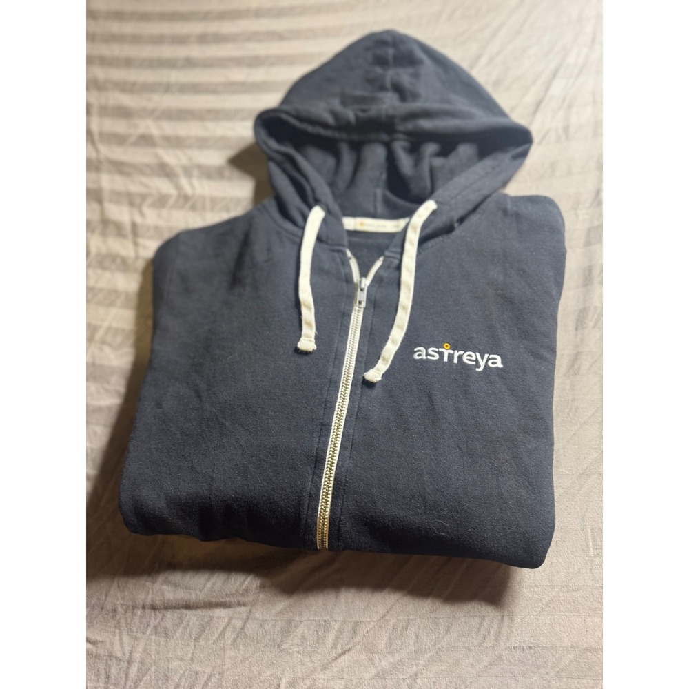 Marine Layer Astreya Full Zip Hoodie Mens XXL Black Soft Fleece Sweatshirt